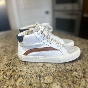 Madewell High Top Tennis Shoes. White Leather. Size 7.5 #Skater